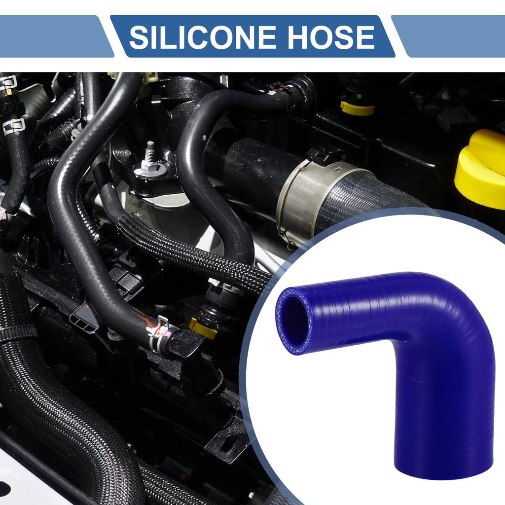 X AUTOHAUX 1 шт. 25 мм/0,98"-45 мм/1,77" Внутренний диаметр 90 мм/3,54" Длина 90 градусов Синий Автомобильный силиконовый шланг Шланг Универсальный