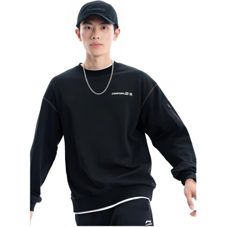 Свитшот унисекс Li Ning Outdoor Series свободного кроя с круглым вырезом AWDW439-1