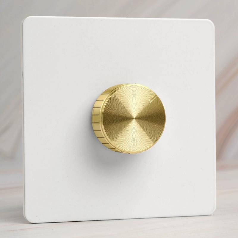White Antique Stainless Steel Panel Wall Lamp Switch, Toggle Wall Dimmer Switch Socket EU USB Plug Socket 220V Electrical On Off