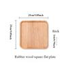 Wooden Dish Decor Tray Japanese Tableware Solid Wood Plate Fruit and Hotel Barbecue and Wooden Dining Plate Rubber Wooden Tray