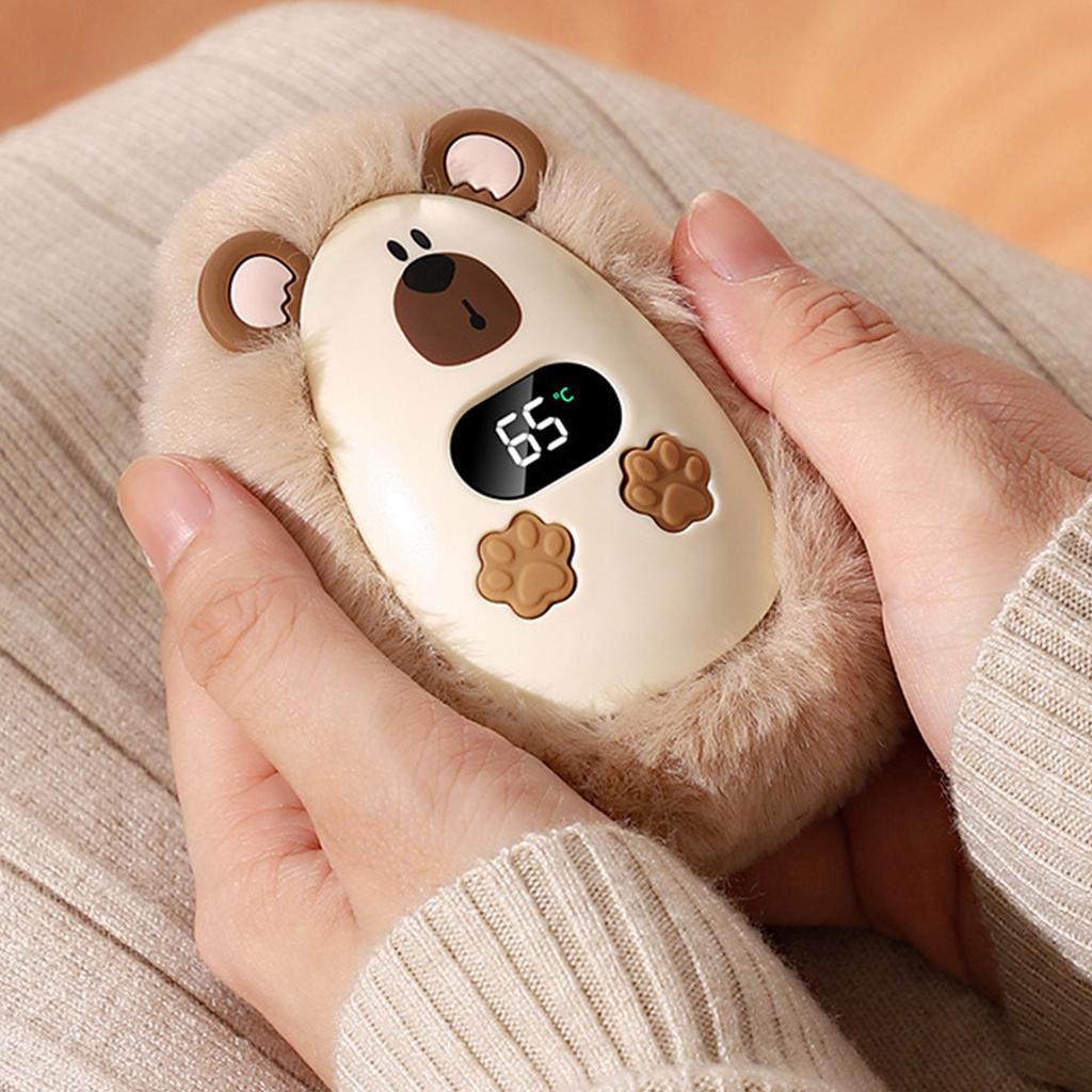 Cartoon Plush Hand Warmer Electric Hand Warmer with 3 Heat Level Fast Heating Warm Up Device for Indoor Outdoor Use