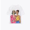 Women Summer Girl Print Cotton Oversized T Shirt Short Sleeve Long Tee Shirt Wear Top