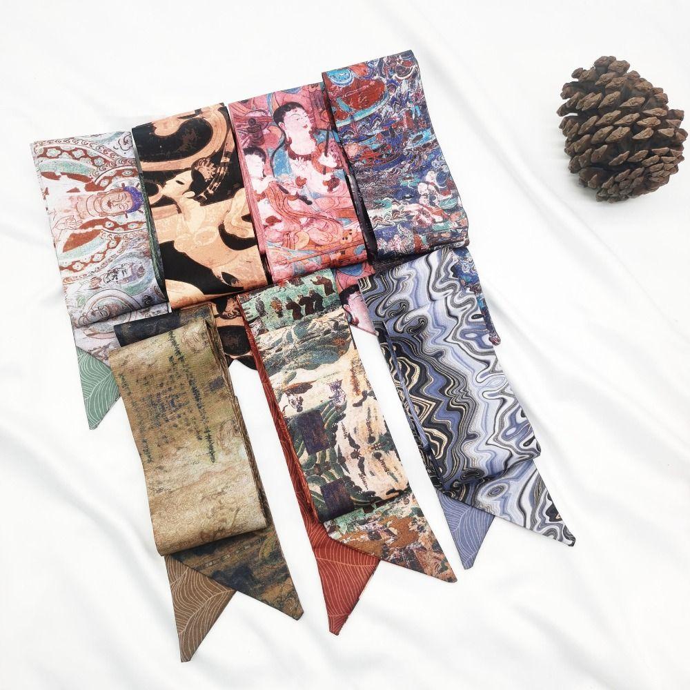 Ленточные платки Цветочная лента для волос Шарф Модный галстук