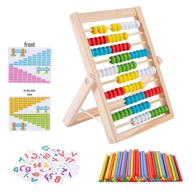 Children's Wooden Abacus - Mathematics Teaching Aid for Addition, Subtraction, and Arithmetic, Ideal for Primary School and Early Education
