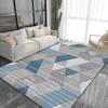 Nordic Light Gray Large Living Room Carpet Light Luxury Decorative Rug for Bedroom Geometric Carpets Non-slip Sofa Side Foot Mat