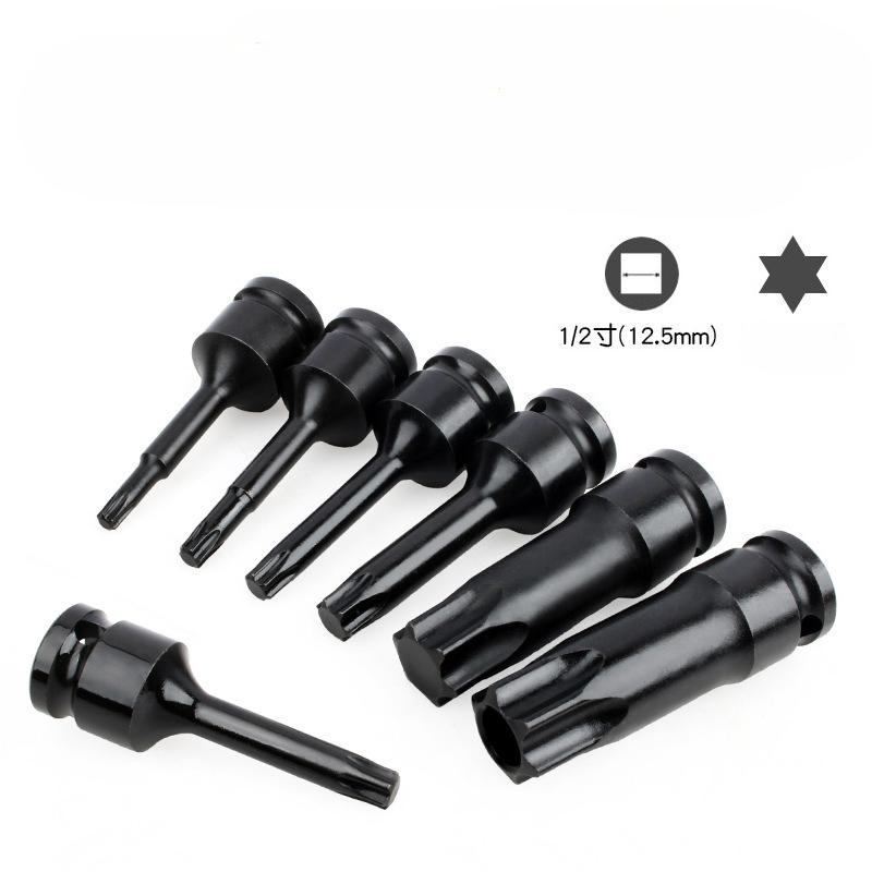 8pcs 1/2 Inch Torx Socket Adapter Drive Socket Wrench Adapter Head Auto Repaire Tools T30 T40 T45 T50 T55 T60 T70 T80