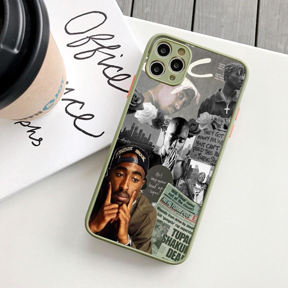 Rapper 2pac Singer Tupac Phone Case For IPhone 14 11 12 13 Mini Pro Max 8 7 Plus X XR XS MAX Translucent Matte Cover