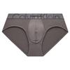 Трусы-брифы мужские с двойной гравитационной полосой и жаккардовым поясом, темно-серые, NB3311-5GS
