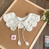 Sweet Hollow Out Crochet Shawl Round Neck Detachable Knitted Scarves Scarf Accessories Clothes Decoration