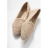 Женские кремовые вязаные балетки