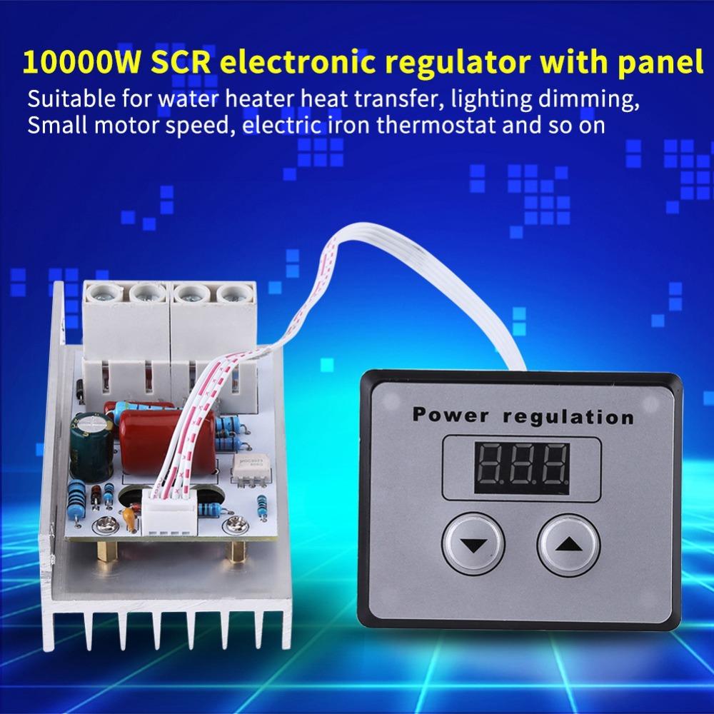 Industrial Use 10000W SCR Voltage Regulator AC 220V 80A Digital Display Dimmer Switch Adjustable Speed Controller Switch Heat