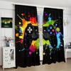 2pcs Bedroom Games Curtains for Living Room Video Game Controller Gamer Room Decor Men Video Gamepad Curtains Cool Gamepad