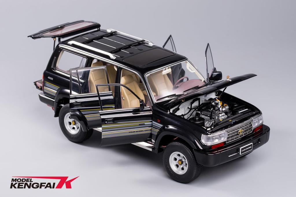 KENGFAI Toyota Land Cruiser LC80 Black Finished Product 1/18 VX-RL