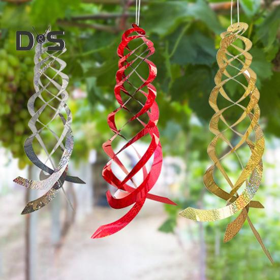 Спиральный отражатель для отпугивания птиц, высокоотражающий вращающийся спиннер для дома и улицы, сада, двора, фермы, подвесное устройство для отпугивания птиц, украшение