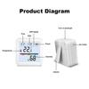 WiFi Thermometer Hygrometer TY App Smart Thermometer for Home LCD Backlight with Detachable Stand