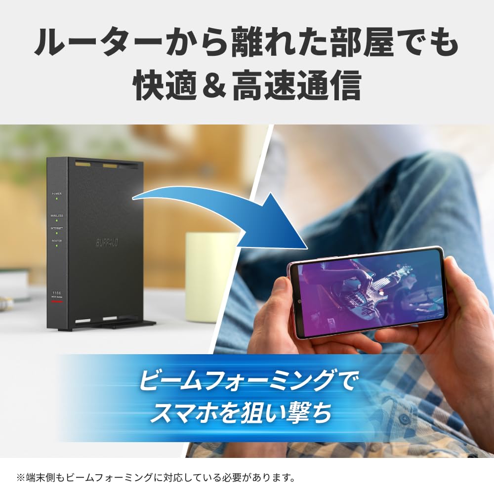 Wi-Fi роутер Buffalo Wi-Fi 5 866+300 Мбит/с двухдиапазонный WCR-1166DHPL/N