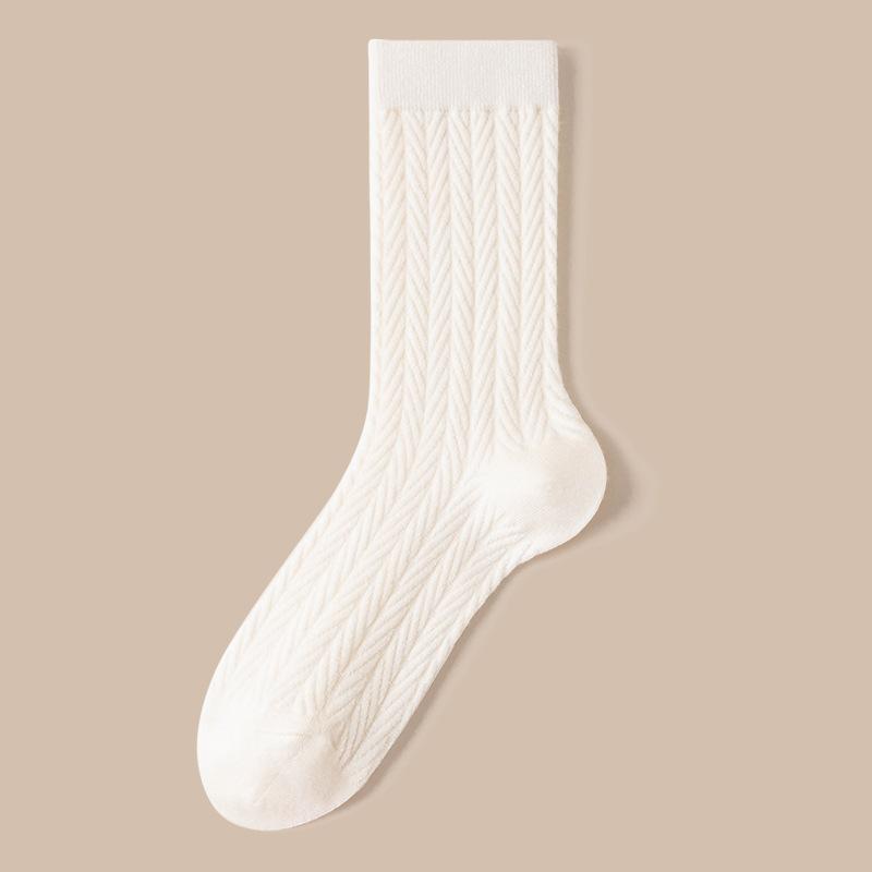 Куча носков женские весенние и осенние чулки средней длины чулки полосатые дышащие месячные носки