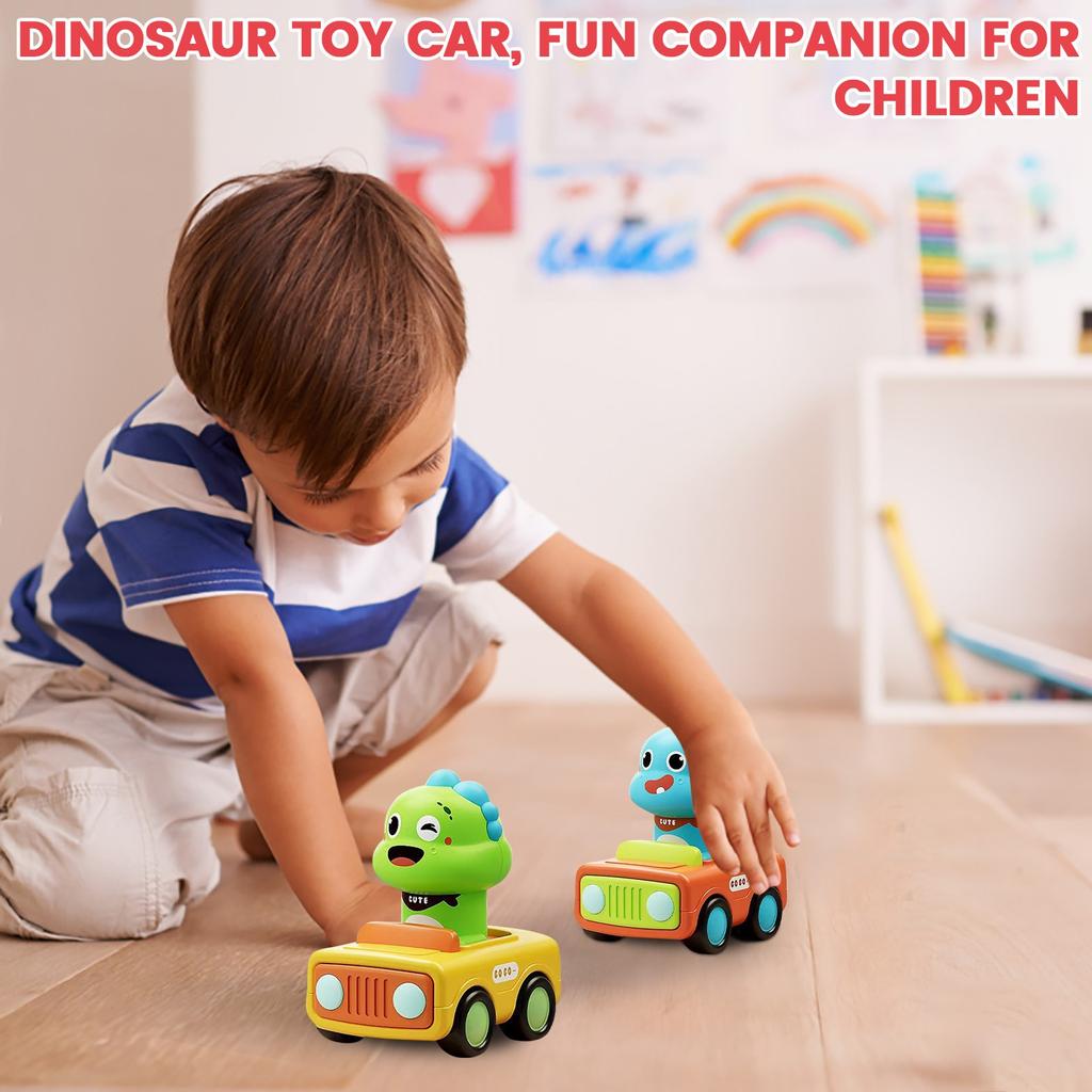 Игрушки для машинок-динозавров для малышей в возрасте от 1 до 3 лет, гоночные машинки для малышей-животных, наборы игрушечных машинок для малышей