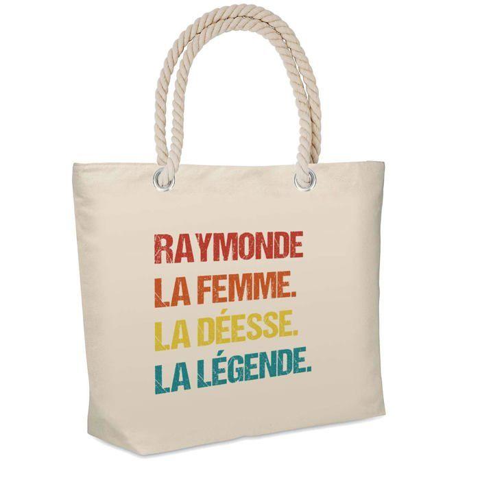 Sac de plage - PLANETEE - Raymonde Déesse Légende Vintage - Coton - Grande contenance - Imprimé en France