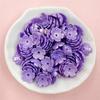 Home Party Supplies 80Pcs Handmade Materials Five-petal Flower Colored 10.5mm Acrylic Fashion Beads Earrings Materials DIY Jewelry Making Hairclip