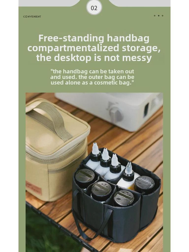 Портативный набор бутылок с приправами для кемпинга и пикников с герметичными бутылками для масла и сумкой для хранения