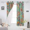 Абстрактный Цветочный Пейсли Этнический Листья Винтаж Блэкаут Шторы Для Гостиной Спальни Оформление Окна Драпировка Домашний Декор