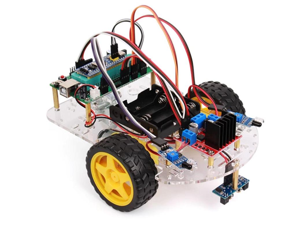 Умный автомобильный набор STM32: Следование по линии, Обход препятствий, Ультразвуковые датчики, Сервоприводная голова, Bluetooth-управление