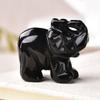 Handmade Carved Tangling Jade Elephant Gemstone Natural Crystal Figurine Good Luck Ornaments