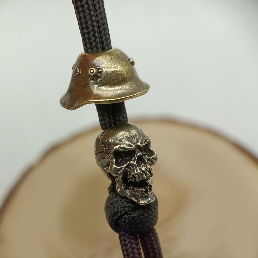 Шлем Череп Солдат Форма Паракорд Бусины Шнурок Бусина Модный Шарм Бусины для DIY Шнурка Брелоков Подвесок