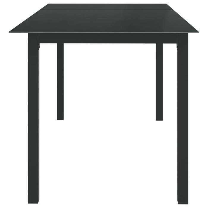 Maison Exclusive - Table de jardin Noir 150x90x74 cm Aluminium et verre