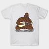 Мужская черная футболка с принтом Sassy The Sasquatch Guitar Big Foot Lez Show Шутка Печать на бумаге для термопереноса без вырезания Хлопковая футболка