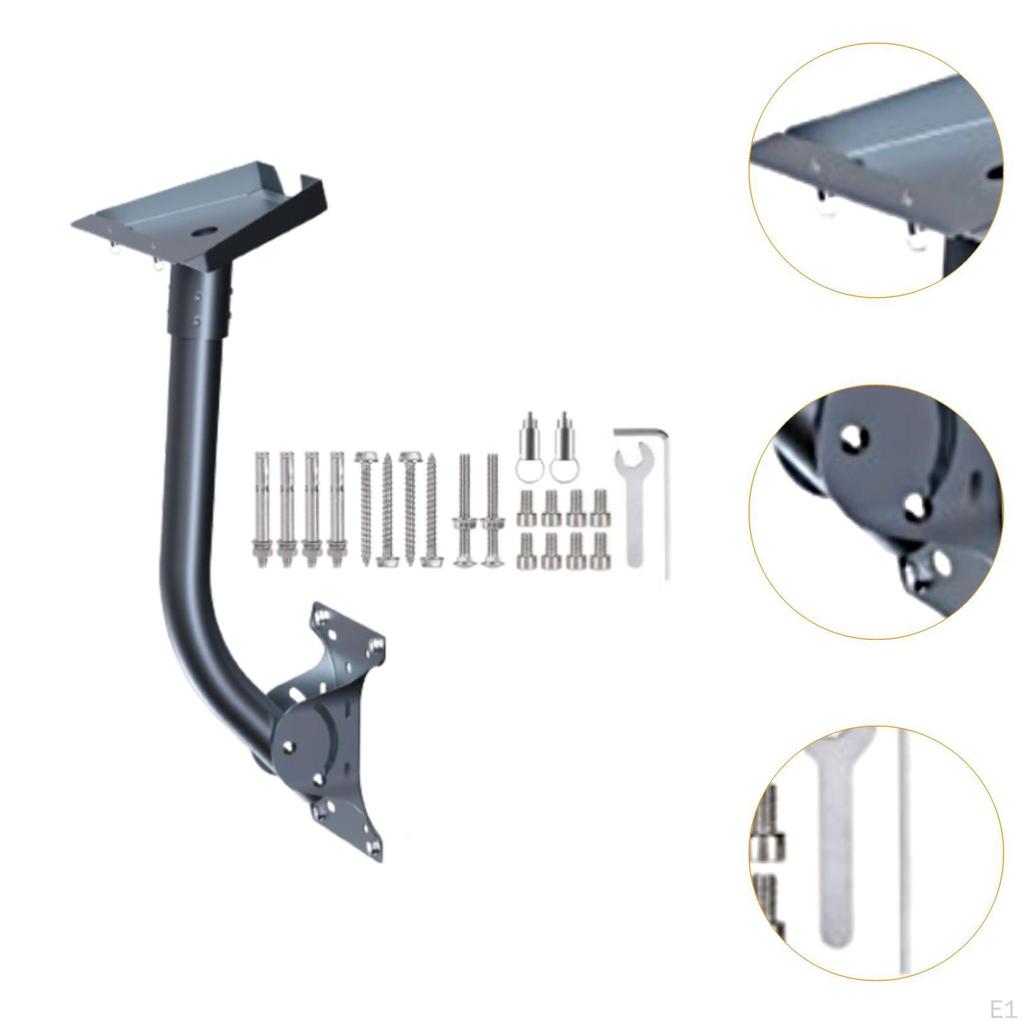 Комплект кронштейнов для настенного монтажа антенны на столбе, водонепроницаемые запасные части, прочный черный алюминиевый сплав