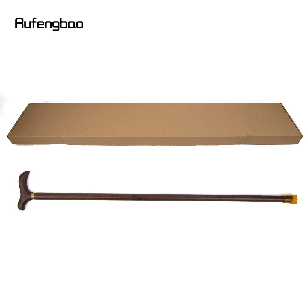 Yellow Wooden Traditional Single Joint Walking Stick Decorative Cospaly Party Wood Walking Cane Halloween Mace Wand Crosier 97cm