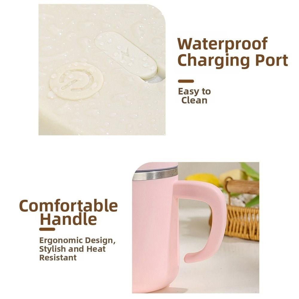 Detachable Design Automatic Stirring Cup Stirring Lid Electric Drink Mixer Office Use