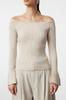 Women's Elegance Style Sweater Stone Carmen Collar Knitwear Sweater