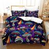 Mushroom Duvet Cover Colorful Cute Cartoon Bedding Set Twin Full King For Teen Boys Girl Kids Kawaii Botanical Plant Quilt Cover