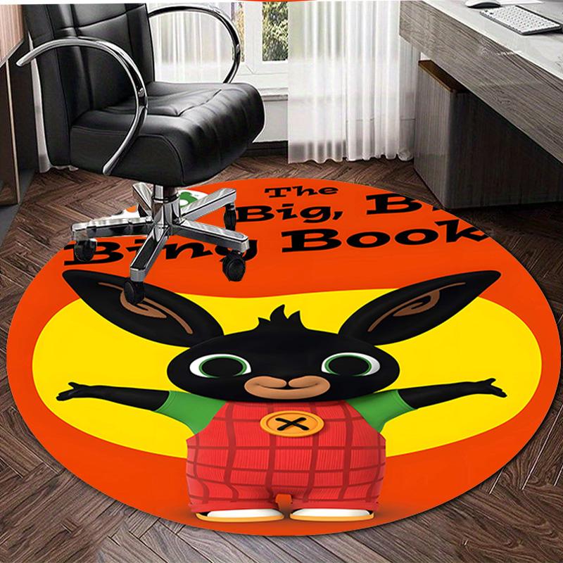 1pc Bing Bunny3 Design Printed Area Round Carpet for Bedroom Living Room Home Decor Rugs Mat Non Slip Mat Rug for Bedside