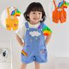 Детская одежда для младенцев и маленьких детей, летняя одежда, детские ремни, комплект повседневных брюк, летняя одежда с коротким рукавом для девочек