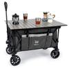 Foldable Utility Camp Park Wagon Cart with Aluminum Table Plate Yes Color -