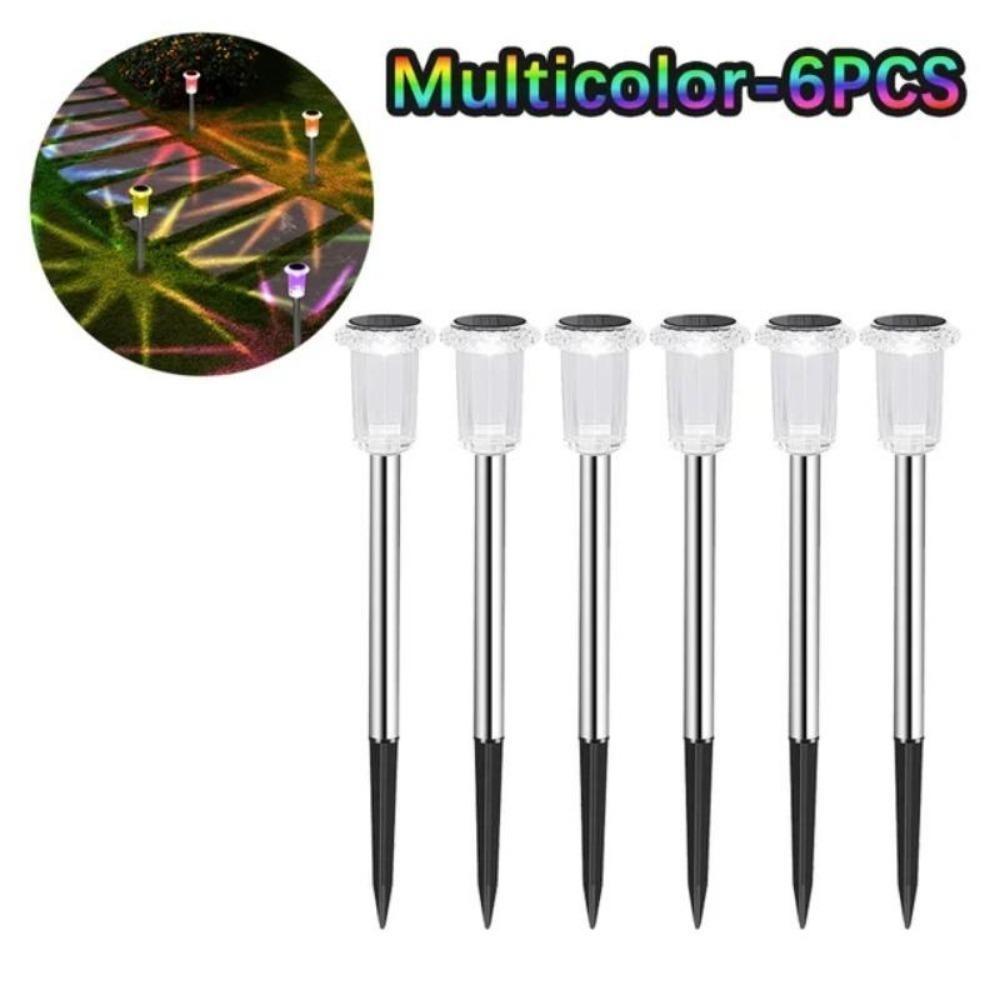 Солнечные уличные светильники, ночные светильники, водонепроницаемые светильники из нержавеющей стали, солнечные светильники для сада, двора, дорожки, газона, декор