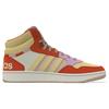 adidas Кроссовки Neo Hoops 3.0 Mid Прочные Кроссовки с Высоким Голенищем Женские Кроссовки Оранжевый Желтый FZ6573