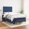 Box Spring Bed with Mattress Blue 120 x 200 cm Fabric