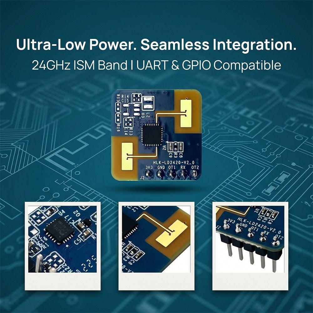 Радарный датчик LD2420, дальность 8 м, GPIO выход, датчик обнаружения микродвижения, датчик присутствия человека, HVAC