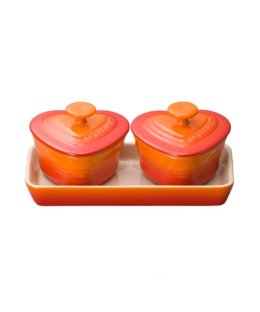 Маленький рамекин Le Creuset и Идеально подходит для свадебного подарка Набор d'Amour, Оранжевый, Термостойкий, Безопасен для микроволновой печи и духовки, Свадьбы,