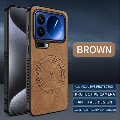 Для Xiaomi 17 Pro Чехол для телефона из кожи нового стиля Для Xiaomi 17 Pro Для беспроводной магнитной зарядки Magsafe Крышка Для Mi 17 Pro Чехол