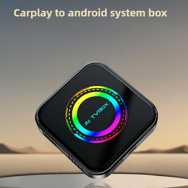 Android 13 QCM6225 Wireless Carplay LED TV Box Wireless Android Auto 8G 128G Ai Box Smart Video Adapter For IPTV Netflix Youtube