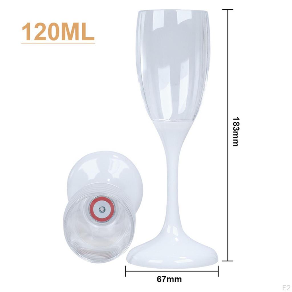 6шт светодиодные бокалы для шампанского, посуда для напитков, подарки, мигающие кружки для напитков, активированный жидкостью коктейль