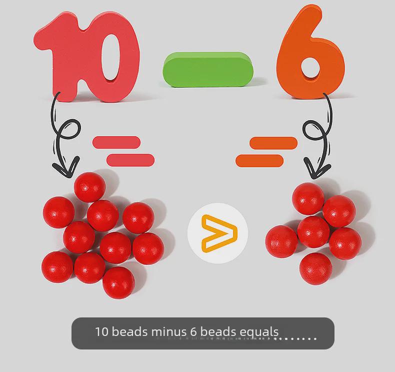 Деревянные пособия по обучению сложению и вычитанию Монтессори – образовательный инструмент для развития логического мышления и арифметических навыков у детей.