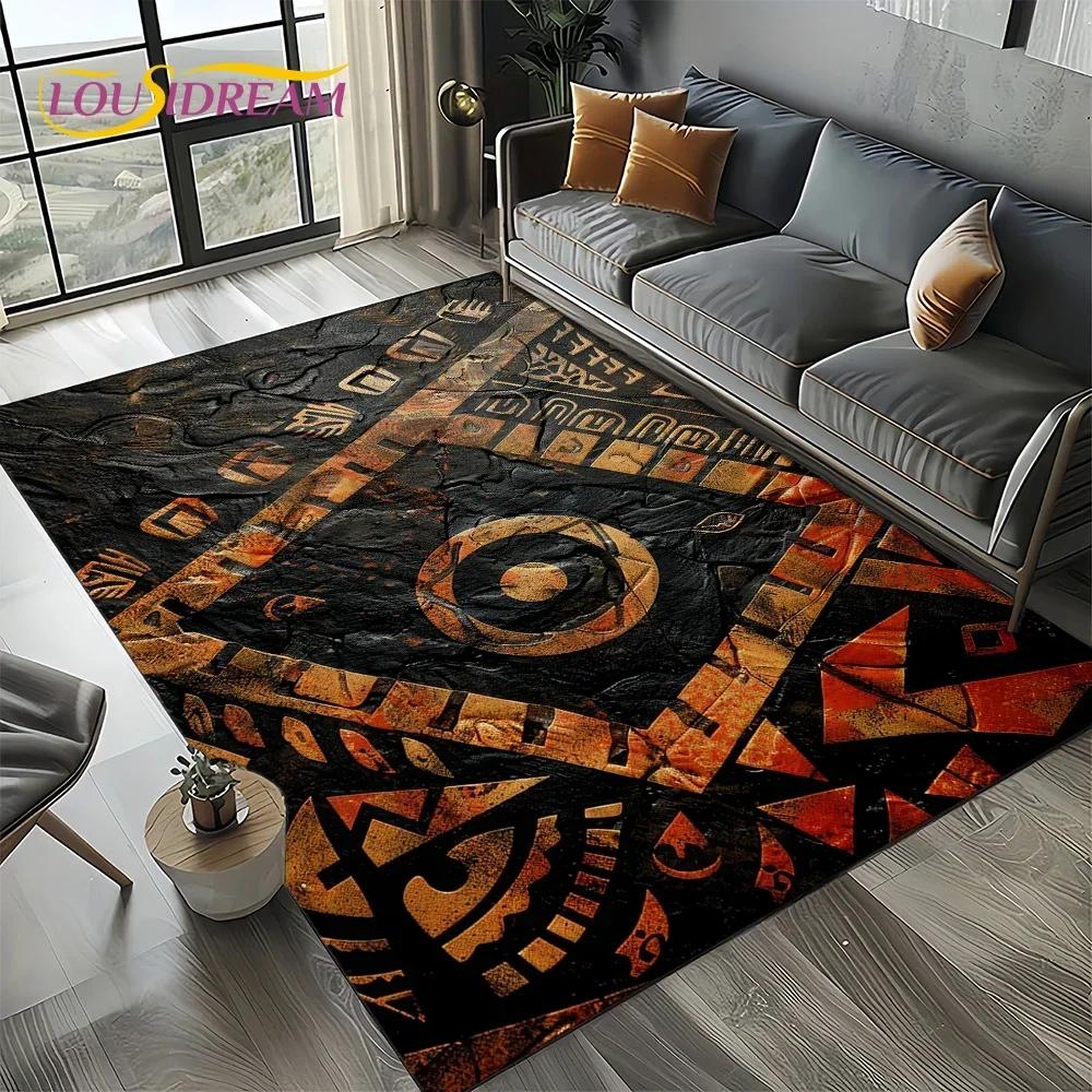 Настенная роспись Древний Египет Иероглифы Мифология Ковер Коврик для Гостиной Спальни Декор Дивана, Нескользящий Коврик для Пола
