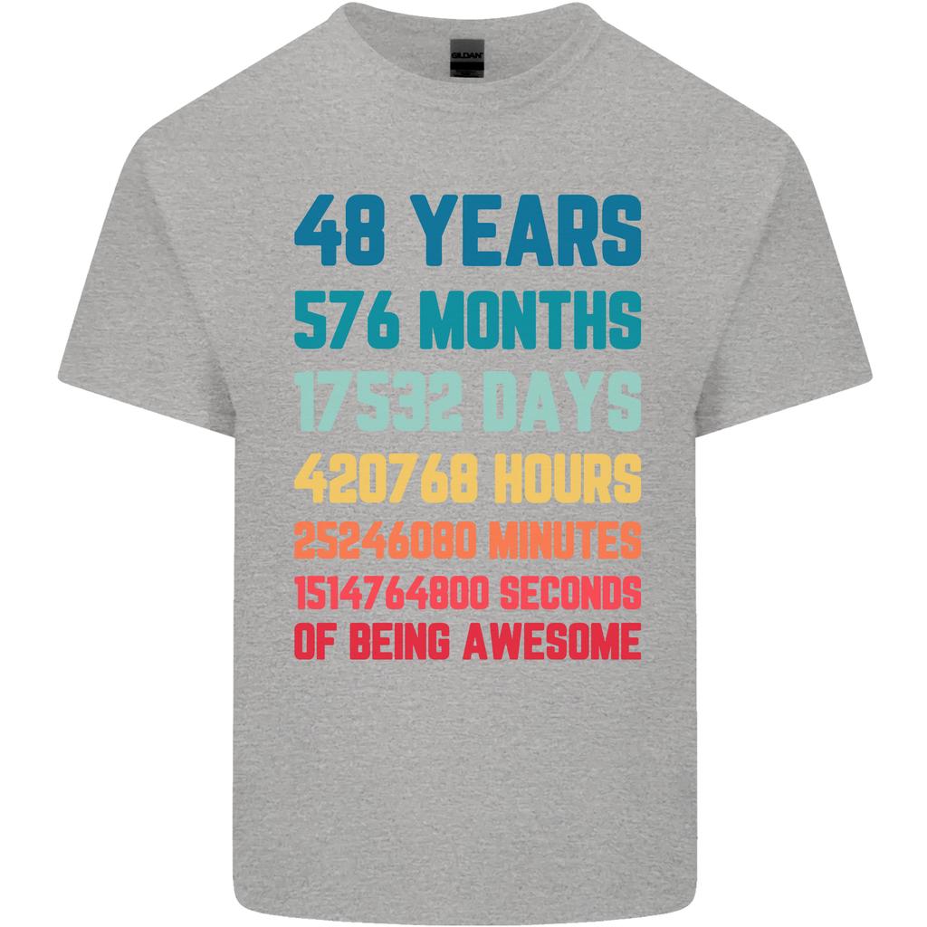 48th Birthday 48 Year Old Unisexs Light Cotton TShirt